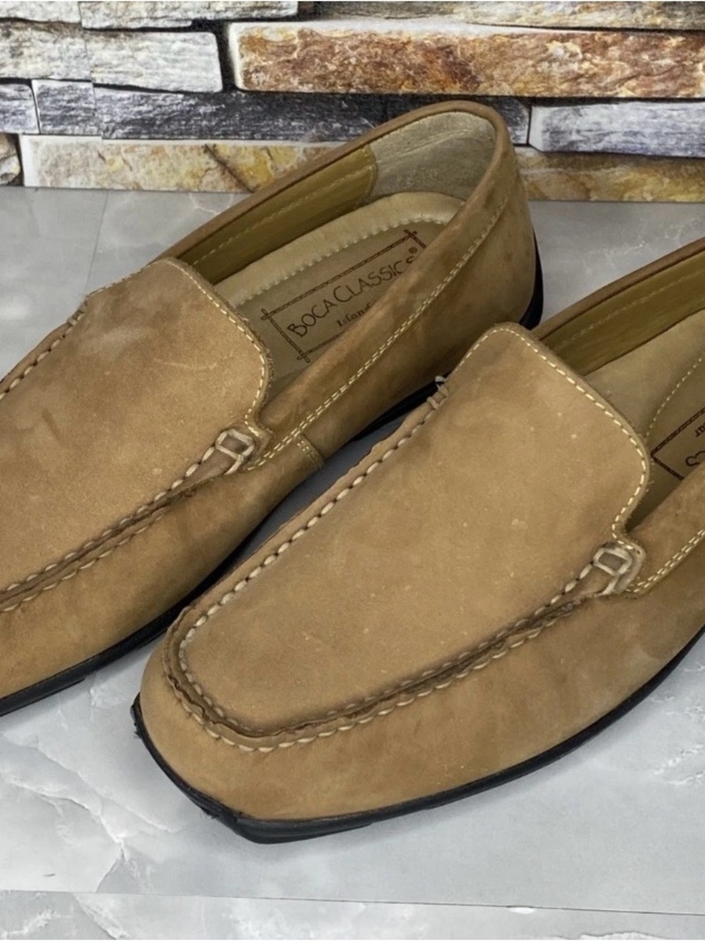 Classic Men’s Suede Slip-On Loafers in Tan